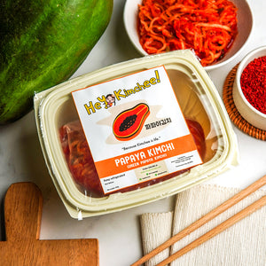 <strong>PAPAYA KIMCHEE</strong><br>[Green Papaya Kimchee]