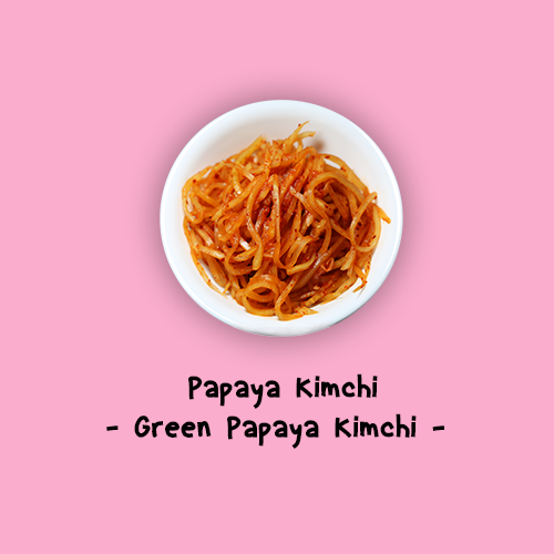 <strong>PAPAYA KIMCHEE</strong><br>[Green Papaya Kimchee]